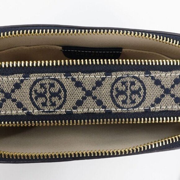Tory Burch Mini T Monogram Crossbody Bag Navy Blue OS - Picture 10 of 14